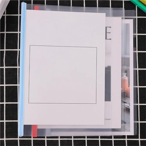 Binding Bars Slide Grip 60Pcs Transparent Slide Binders Plastic Binding Bars with Pull Rod Design Sturdy ABS Document Holders for Projects Presentations