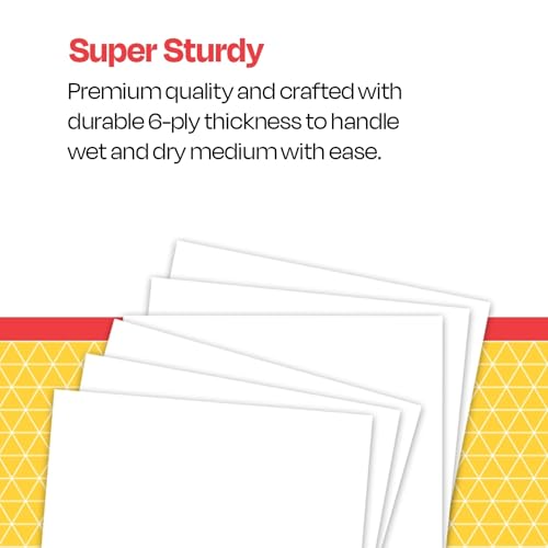 School Smart Railroad Poster Board Paper, 22 x 28 Inches, 6-Ply, White, Pack of 100