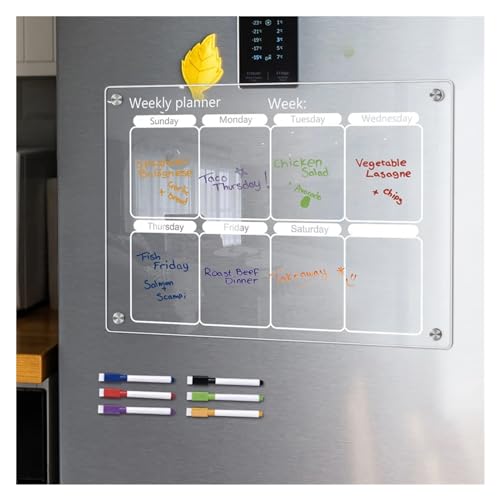 Magnetic Board Calendar Fridge Weekly Planner Refrigerator Board