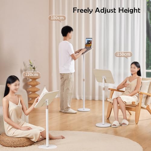UBNMIUBV Adjustable Portable Floor Book Stand & Lectern Holder, Height 86.5-135Cm, Ideal for Classroom, Home, Music Room, Speech, School - Black Color,Black