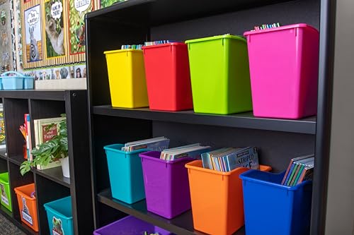 Teacher Created Resources Brights Plastic Book Bin 6-Pack (TCR2088636)