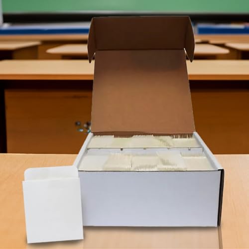 School Smart Standard Back Peel and Press Book Pockets, 3-1/2 x 4-1/2 Inches, Manila, Pack of 500