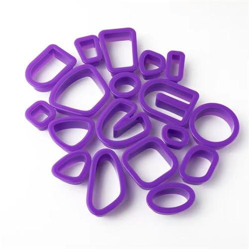 QVEZPRYX Clay Earring Tool Set 98 Pieces Jewelry Model Letter Grain Squeezer Roller Cutting Pellet Rod