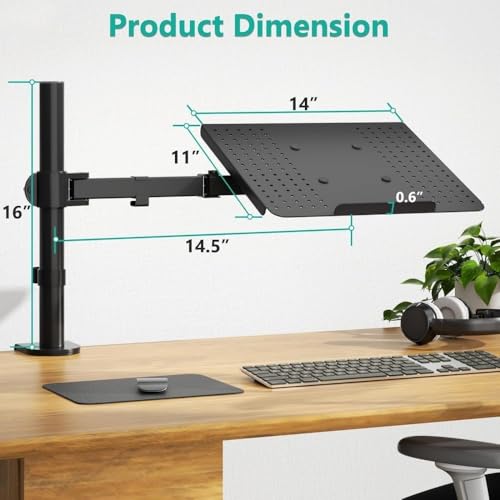 JUDYSSY Height - Adjustable Monitor Stand Arm Adjustable Rotating Laptop Stand with Heat Dissipation Function,Monitor Base, Standing Desk Tray, 360° Swivel, I,