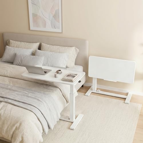 DUMOS Adjustable Rolling Desk, Standing Desks, Overbed Table