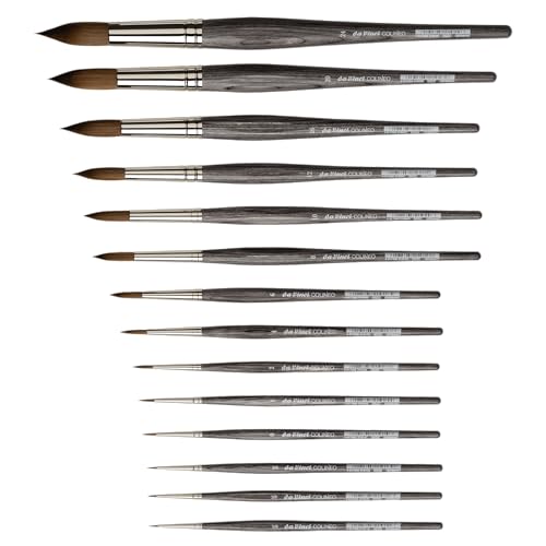 da Vinci COLINEO Synthetic Kolinsky Red Sable Round for Watercolorm - Series 5522 Rounds (24)