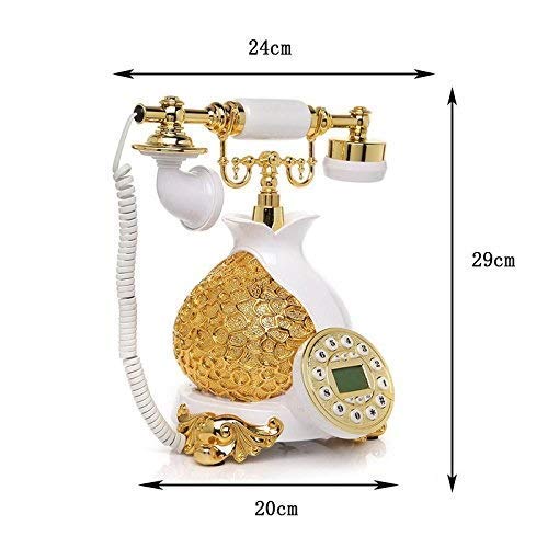 QUANGJN Phone Phone European Hh-end Retro Phone Living Room Home Button Dial Fixed Landline
