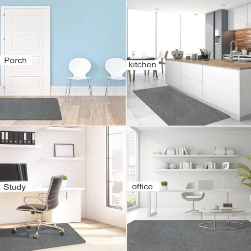 Carpet Chair Mat Anti-Slip Backing, Easy to Clean, Can Be Cut to Size for Desk Office Home,Gray-200×300cm/78.74×118.11in
