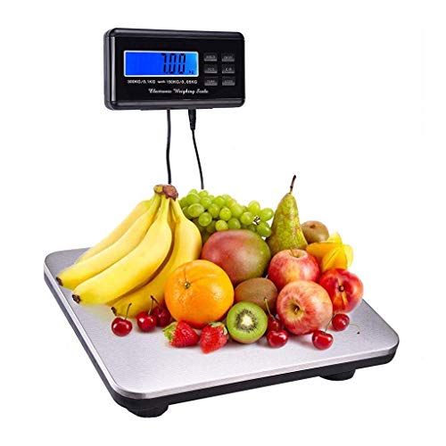 Postal Scales Digital Weight for Packages Scale 660lbs Floor Platform Weighing Package Shipping Mailing Food Fruit Vegetable Meat Store Kitchen Market (Size : 300Kg/0.1kg) (300Kg/0.1kg)