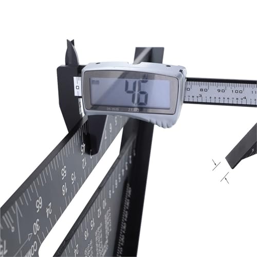Angle Protractor,12 Inch Speed Square Metric Triangle Ruler Aluminum Alloy Measuring Ruler Woodworking