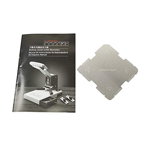 Sysform PrintFinish Desktop Corner Rounding Machine with one 1/4"" Die (die Blade Punch Cutter), Easier way to Cut Multiple Sheets, Blue / Gray