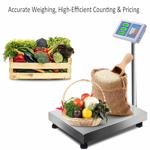 660 lbs.Digital Weight Shipping Platform Postal Floor Scale Backlit LCD Display