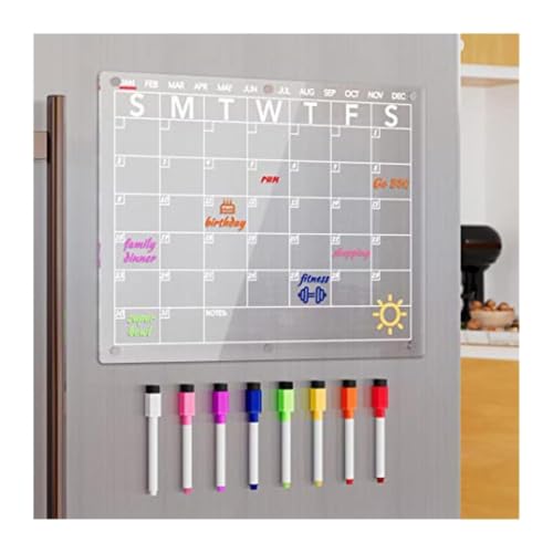 Fridge Magnetic Memo Board Planner Daily Weekly Monthly Planner(Small)