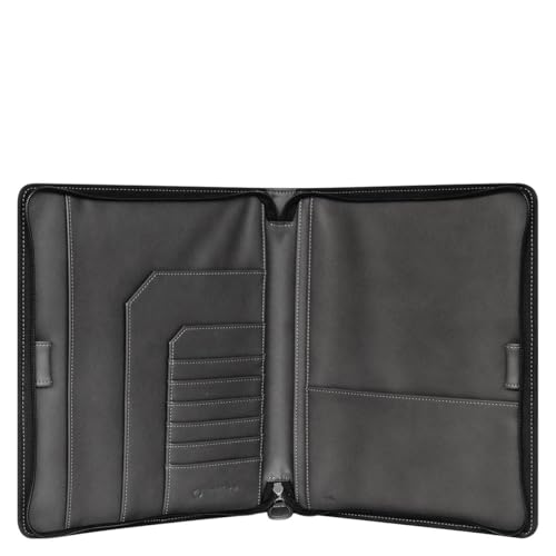 FranklinCovey - Brighton Cover for Wire-Bound FranklinCovey Planners | Simulated Leather - Zipper Closure (Monarch, Slate)