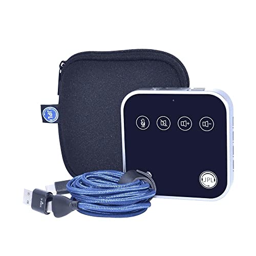 JPL Convey USB Speakerphone with Fully Duplexed Microphones, 360 Degree Omnidirectional Voice Pickup, and Soft Pouch Carry Case, 575-386-001