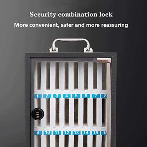 icVantA 12/24/36 Slots Pocket Chart Cell Phones Storage Cabinet Wall-Mounted with A Locked Can Be Carried by Hand for Office Classroom Factory (Color : Black, Size : 36) (Black 36)