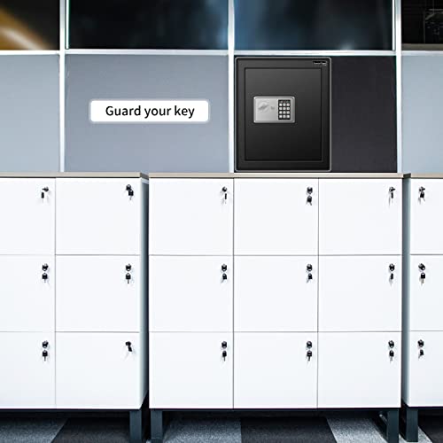 JUGREAT 83 Keys Cabinet with Sensor Light,Electronic Key Safe,Pin Code Keyless Storage Box for Keys,Secure Wall Mount Safe with 80 Key Tags