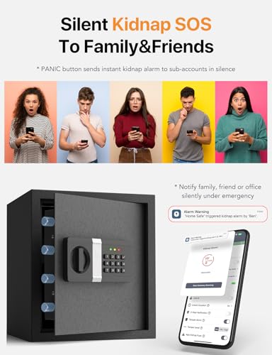 FORFEND Smart Wi-Fi Passcode Safe, Remote App Control/Alarm/Live Monitor