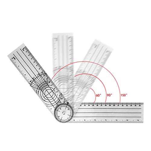 TEOYETTSF 0-140mm 360 Degree Goniometer Angle Medical Spinal Angle Ruler Angle Inclinometer Ruler Protractor Angle Finder Measuring Tool