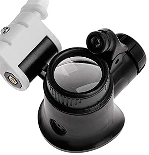 EUQKKWLOY Headband Magnifier,Handheld Digital Magnifier,Head-Mounted Magnifying Glass,Headband Glasses Magnifier Magnifying Glass with Led Lights 8X 15X 23X Illuminated Magnifier Loupe