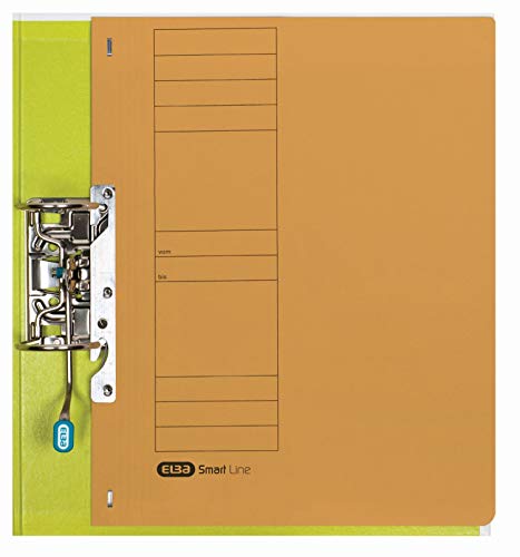 ELBA Smart Line 100551885 Hook-in Folders Full Cover Pack of 50 with Commercial Binding Made from 250 g/m² Cardboard Yellow