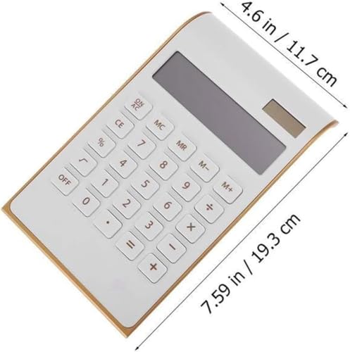 Scientific calculatorCalculators Desktop Calculator, Desktop Ultra Thin Gold Edges Basic Counter Office Supplies Math Toy (One Color)