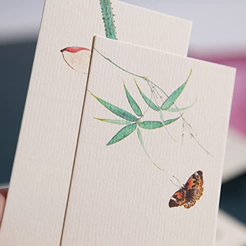 Bookmark 10Pcs Color Thickened Bookmarks with Tassels Water-Grained Paper Can be Handwritten 8 Styles 7X21cm Metal Bookmark (Color : 4) (8)
