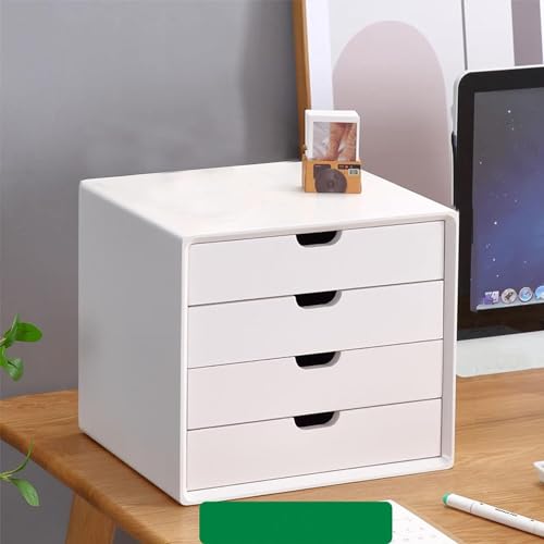 HSTBLEOO Multi-Layer Drawer Storage Box, Solid Wood Flat File Cabinet, A4 Treatment Storage Cabinet For Home Desktop Office(A,4 layers)