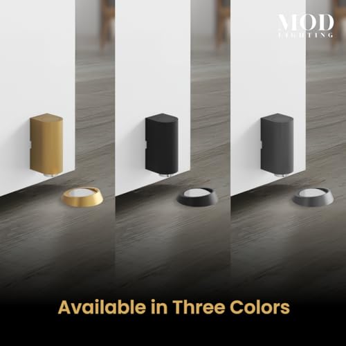 MOD LIGHTING Cavo | Magnetic Door Stop, Heavy Duty Door Catch Designed for Floor and Wall Mounting, Modern Magnetic Door Holder, Durable Copper Door Stopper, 2 Pack (Polished Chrome)