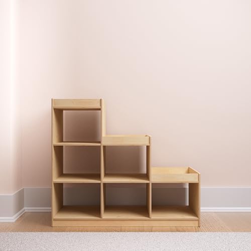 Back2School Express 6-Compartment Tiered Double-Sided Cabinet, Natural