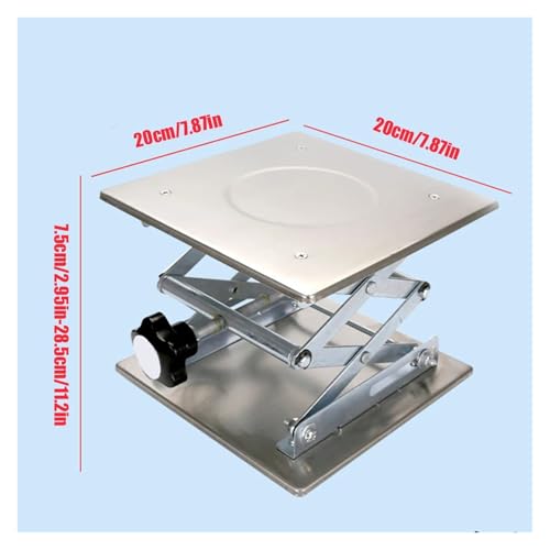 Mini Lifting Table 1pcs Manual Lab Jack Scissor Stand Platform Stainless Steel Laboratory Table Lift Adjustable