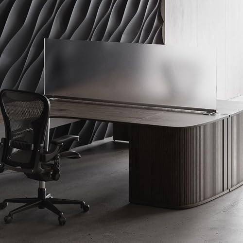 OBEX Acrylic Free Standing Screen, Divider for Desk Privacy Home & Office Partitions for Table Top Workstation, Portable Cubicle Panel for Work, 18" x 72", Clear