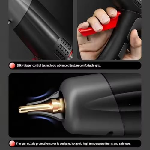 Xiaojuandm Heavy Duty Hot Glue Gun, Professional Digital Temperature Adjustable Handheld Electric Power Full Size Hot Glue Gun, for DIY, School Craft and Home Repairs,150W