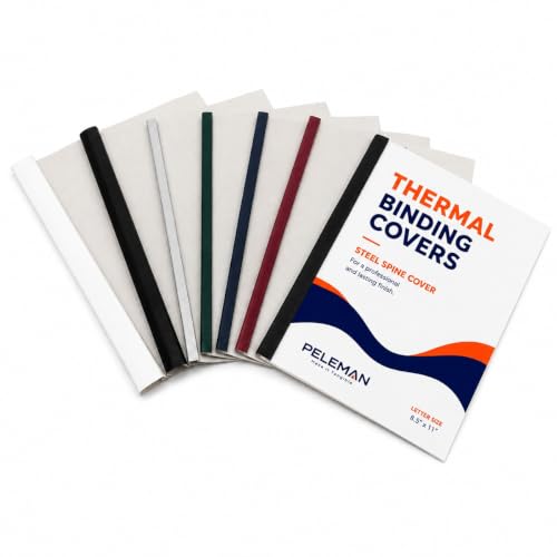 Peleman (Unibind) Premium Spine Covers – Sleek Binding Spines for 20–340 Sheets – Works with All Thermal Binding Machines (Aluminium, 80 Sheets Max - 80/Box)