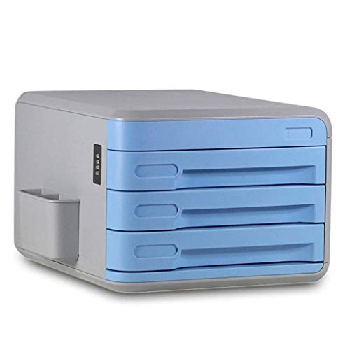 AFPSDLFJDLS File manager- Desktop Storage Box - with Password Lock Drawer Type Multi-Layer File Cabinet Office,Home,Mall(Black)