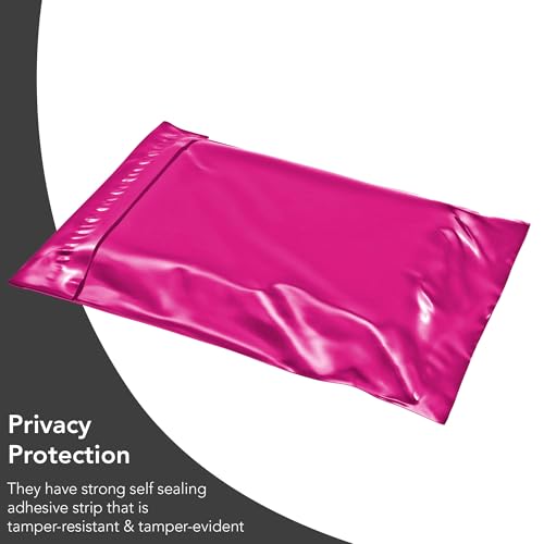 125 Assorted Mixed Hot Pink Mailing Poly Postal Self Seal Bags 5 Sizes 25 from Each iSOUL Extra Small to Large Postage Packaging Assorted Mailers Posting Shipping Post Parcels Package Bags