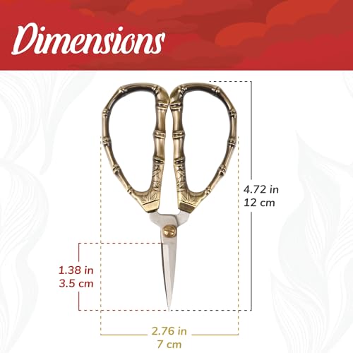 JubileeYarn Bamboo Stalk Embroidery Craft Scissors - Medium - 10 Pairs