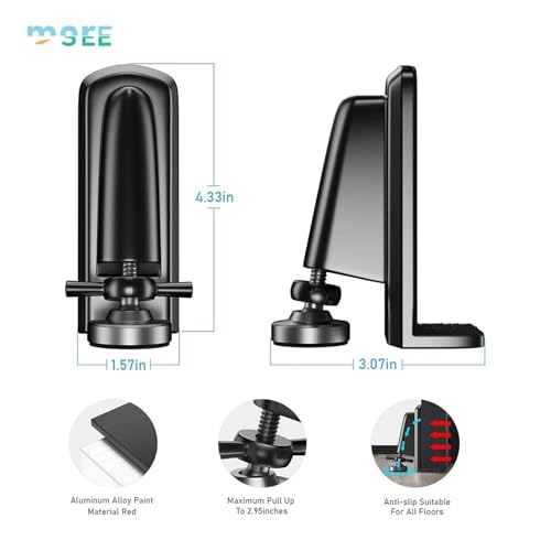 Portable Floor Mount Door Stopper Wedge for Entrance Blocking Use