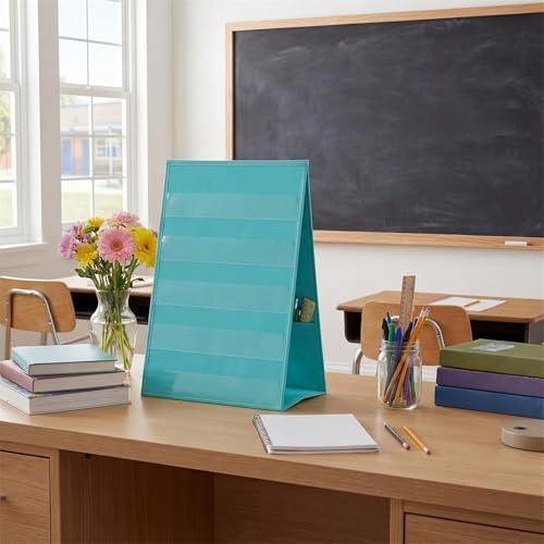 Sided 10 Section Display Featuring Storage Space for Classroom Teaching and Organization Foldable Wallet Insert