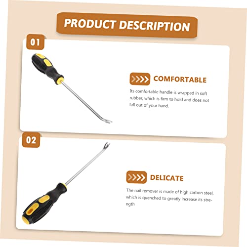 8 pcs spudger Tool pry bar Tool Nail Tool Office Staple Pullers Labor Saving Staple Removers Tools Office Accessories Nail Puller Tack Puller Rubber Handheld Office Supplies (As Shown 26X3.5cm)