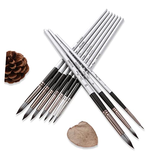 Chinese Calligraphy Brush Kanji Drawing Brush Beginner Students，10pcs Brush Pen Set Nail Manicure Kit Acrylics Nail Kit Artist Craft Detailing Brush Set for Painting Acrylic Brush Watercolor Brush Wat