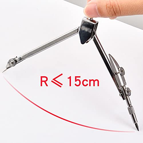 TMMLIJIPL Compass for Geometry Math Compass Professional Drawing Design Student Stationery Exam Engineering Drawing Tool Compass Set Metal Compass Drawing Tool (Size : C)