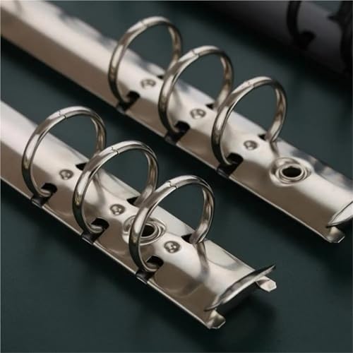 Ring binding, A5 ring binder Ring Binder Mechanism 5 Pieces Metal DIY Loose Leaf Clip with 6 Holes(Black-a5)