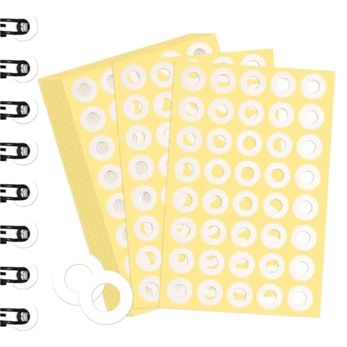 4000Pcs Hole Punch Reinforcement Stickers, Self-Adhesive 1/4 Inch Diameter Loose-Leaf Binder Paper Hole Protectors