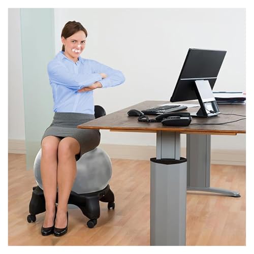 OneGrifN Yoga Ball Chair,Yoga Ball，Exercise Ball, Yoga Ball Chair Office Ergonomic Ball Chair Workout Yoga Ball Seat for Adults Relieve Back Pain Birthing Balls Chair with Wheels