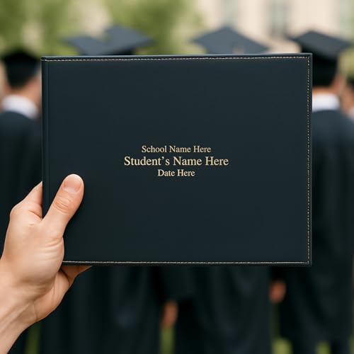 Personalized Certificate Holder 8.5"x11" - Custom Diploma Cover Engraved - Graduation Gift for Class of 2025 - Personalize Now with Your Engraving for High School or College