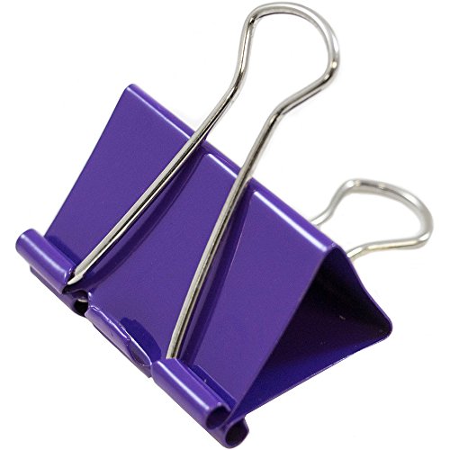 JAM PAPER Colorful Binder Clips - Large - 1 1/2 Inch (41 mm) - Assorted Binderclips - 6 Packs of 12