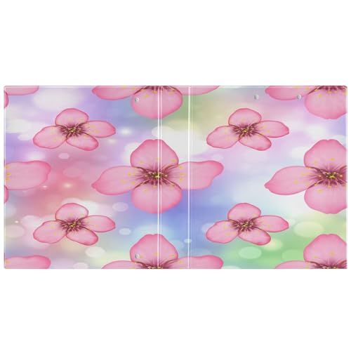 Xpdkjwd Quiet Plum Blossom 3 Ring Binder Can Hold 200 Letter Size Binders, Suitable for Home, Office, Dormitory, 2Pcs