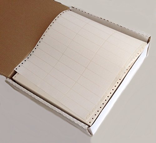Linco 3-UP White Pinfed Continuous, Pressure-Sensitive Labels, 3 1/2 x 15/16, Box of 15000