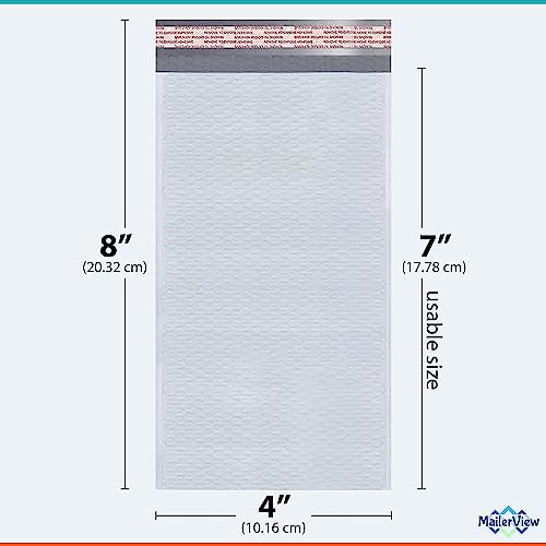 Small Bubble Mailers 4x8, Self Seal Poly Padded Envelopes #000, 500 Pack